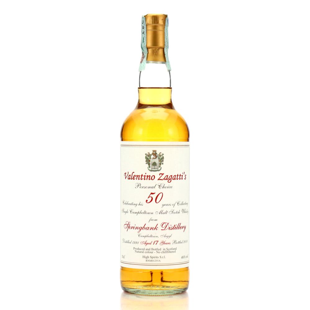 Springbank 1991 Valentino Zagatti's Personal Choice 17 Year Old
