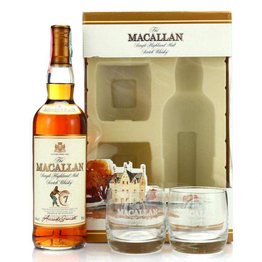Macallan 7 Year Old Armando Giovinetti Special Selection Gift Pack early 2000s