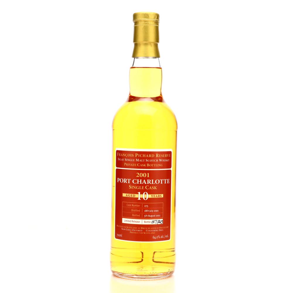 Port Charlotte 2001 Private Cask 10 Year Old #275 / Francois Pichard Reserve