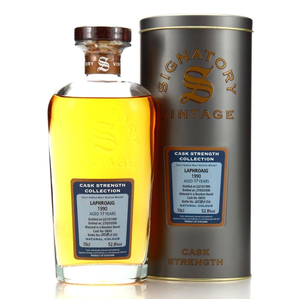 Laphroaig 1990 Signatory Vintage 17 Year Old Cask Strength