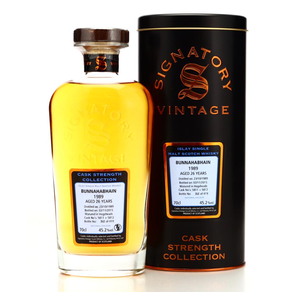 Bunnahabhain 1989 Signatory Vintage 26 Year Old Cask Strength