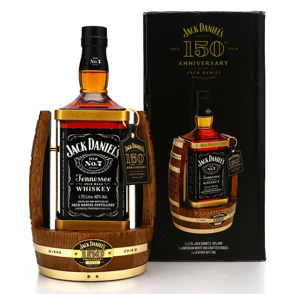 Jack Daniel's Old No.7 Brand 80 Proof 1.75 Litre / 150th Anniversary - with Pouring Cradle