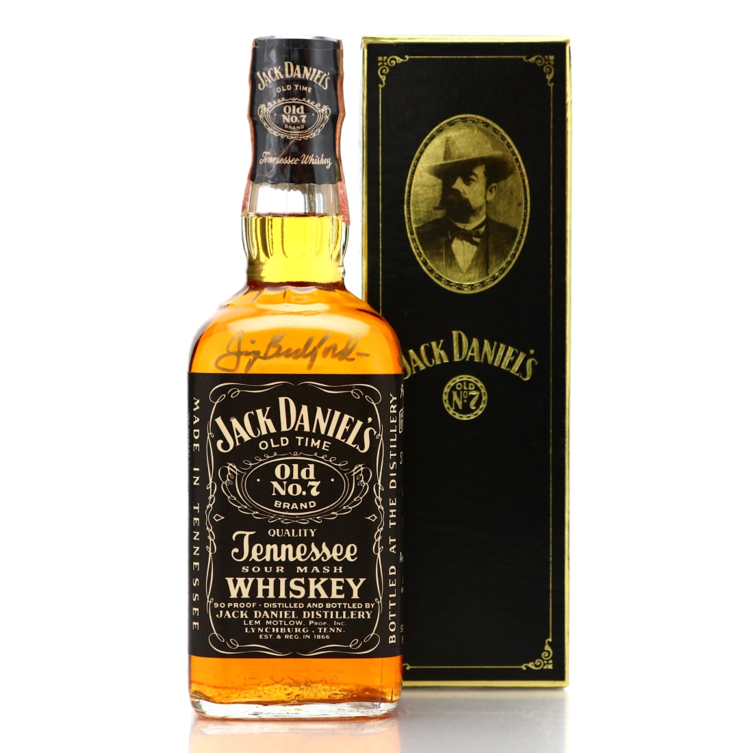 Jack Daniel's Old No.7 Brand 90 Proof 50cl 1981 / signed by Jimmy Bedford