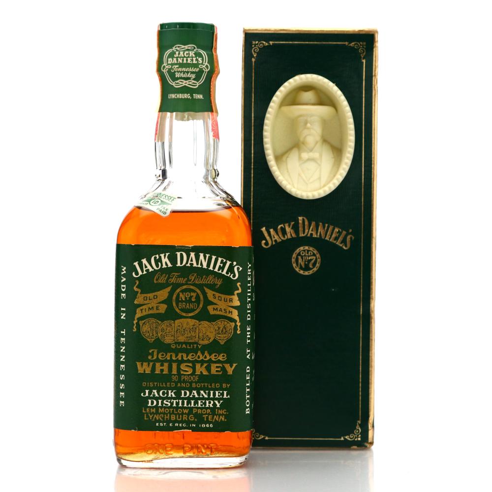 Jack Daniel's Old No.7 Brand Green Label 90 Proof Pint 1972