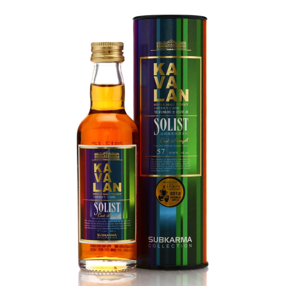 Kavalan Solist Sherry Cask Miniature / Subkarma Collection Whisky ...