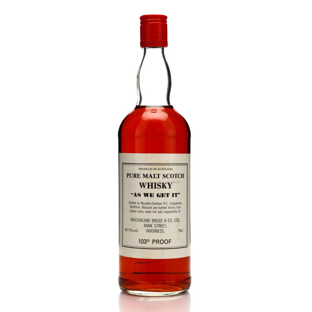 Macallan As We Get It 103 Proof 1980s