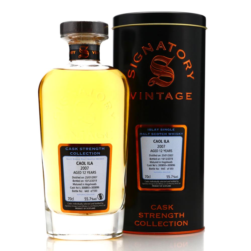 Caol Ila 2007 Signatory Vintage 12 Year Old Cask Strength