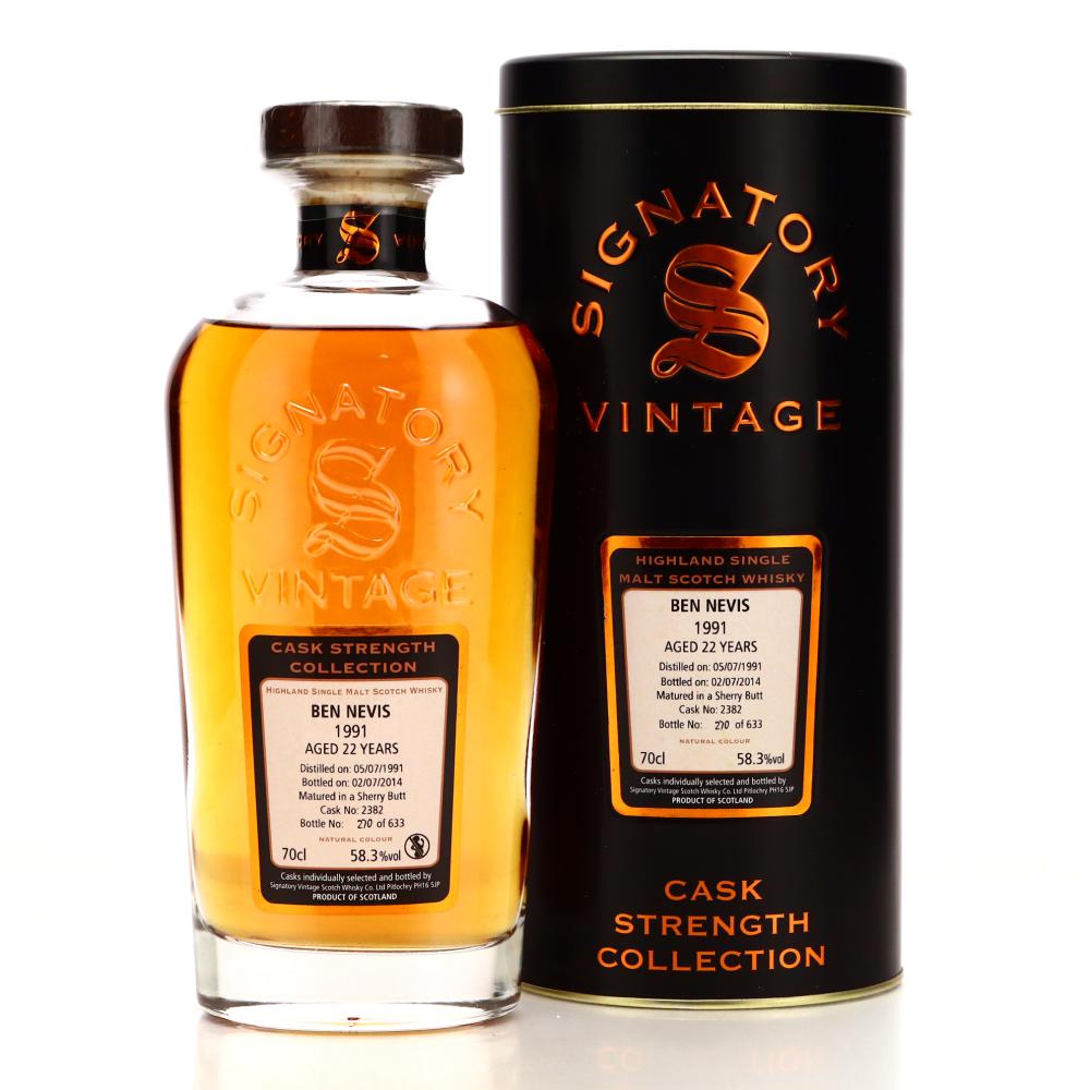 Ben Nevis 1991 Signatory Vintage 22 Year Old Cask Strength