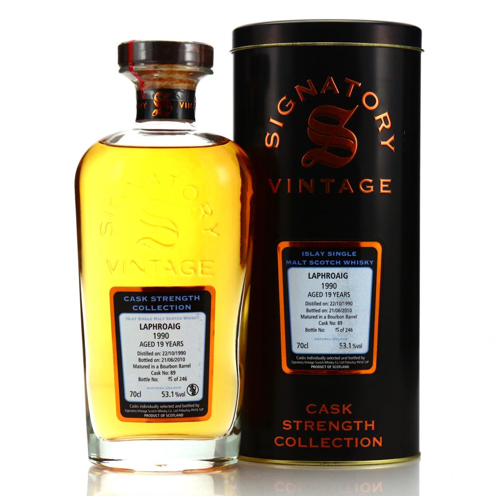 Laphroaig 1990 Signatory Vintage 19 Year Old Cask Strength