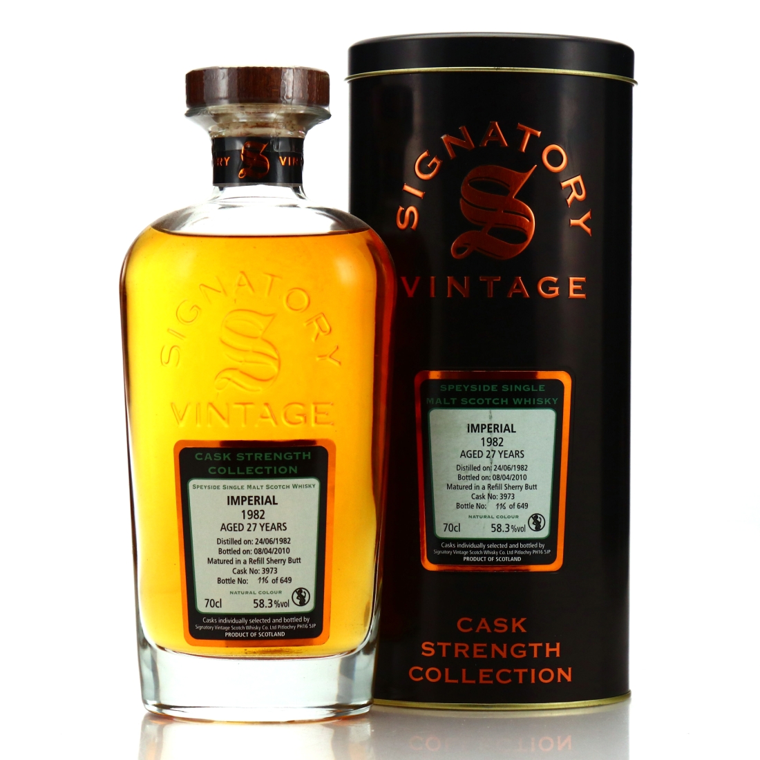 Imperial 1982 Signatory Vintage 27 Year Old Cask Strength