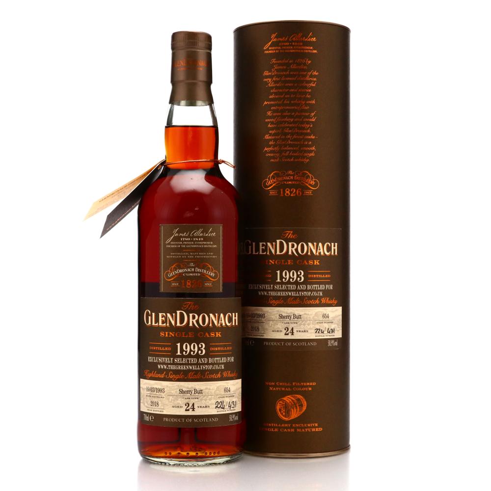 Glendronach 1993 Single Sherry Cask 24 Year Old #654 / The Green Welly Stop