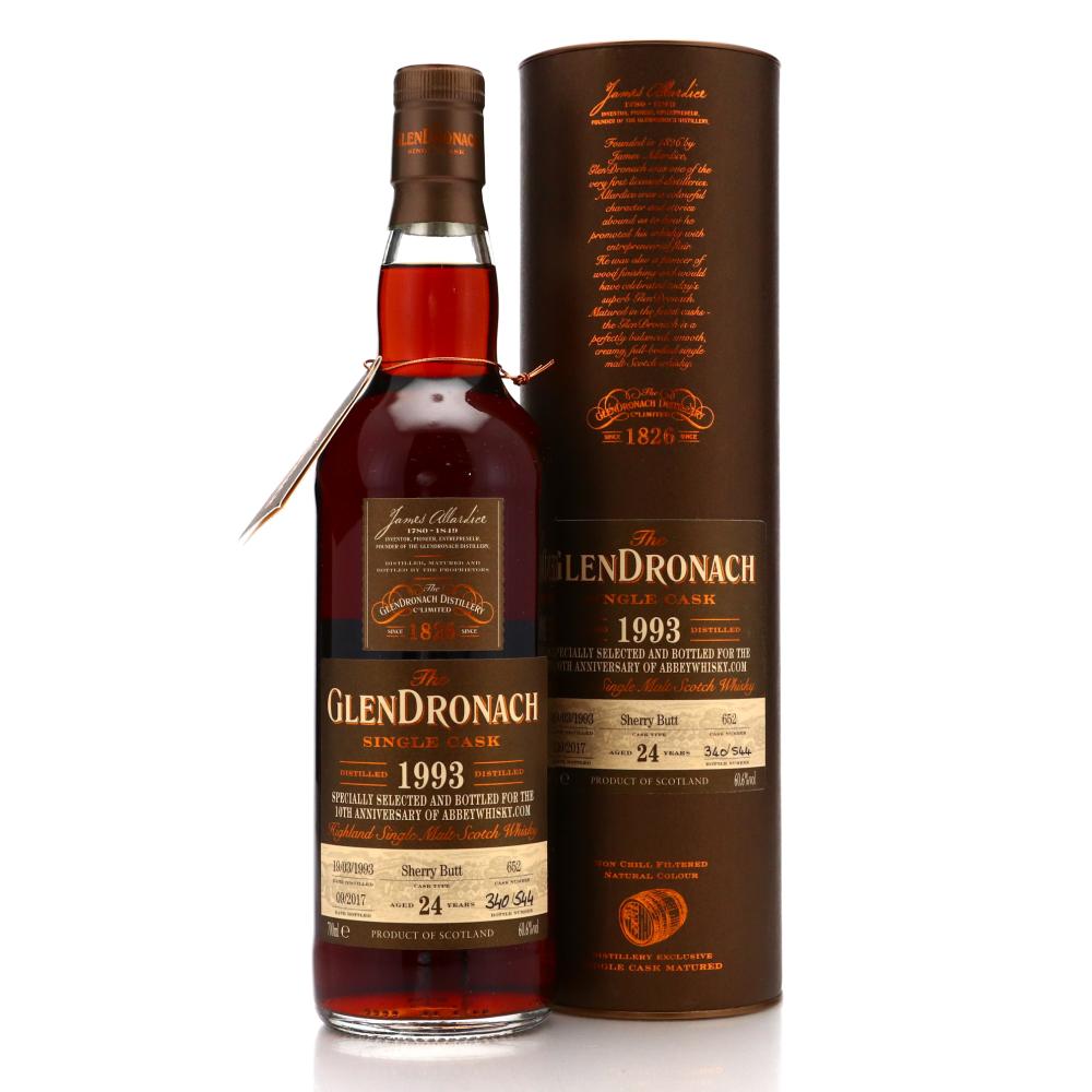 Glendronach 1993 Single Sherry Cask 24 Year Old #652 / Abbey Whisky 10th Anniversary