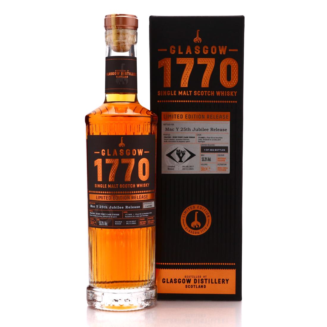 Glasgow '1770' 2017 Ruby Port Cask Finish #803 50cl / Mac Y 25th Jubilee Release