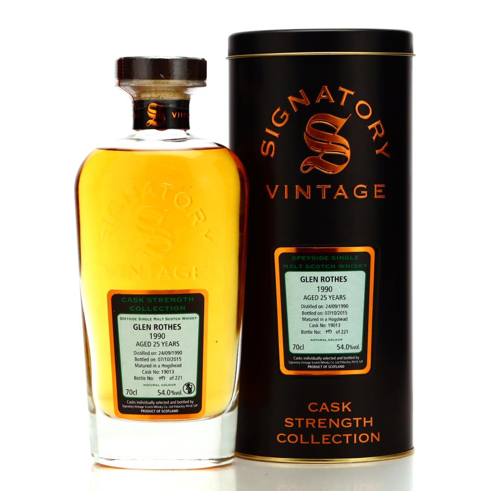 Glenrothes 1990 Signatory Vintage 25 Year Old Cask Strength