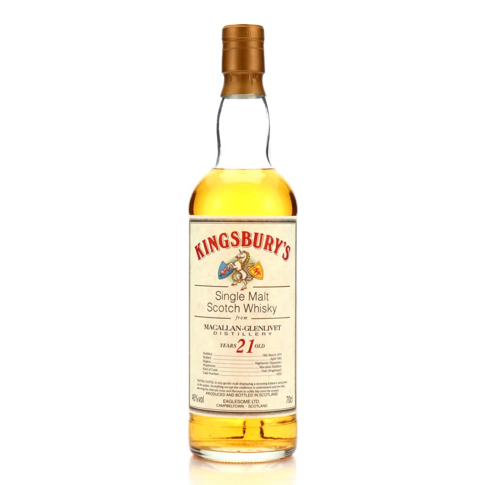 Macallan 1974 Kingsbury 21 Year Old