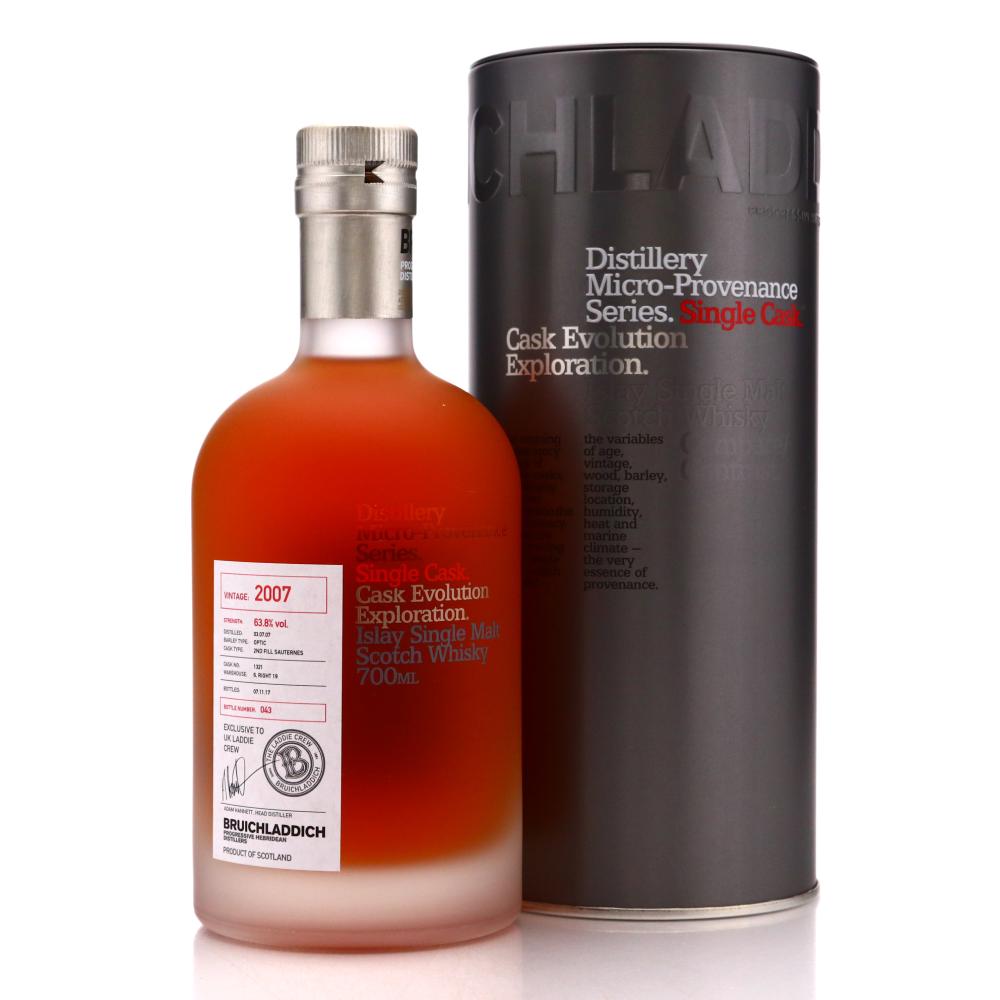 Bruichladdich 2007 Micro Provenance Single Cask 10 Year Old #1321 / UK Laddie Crew
