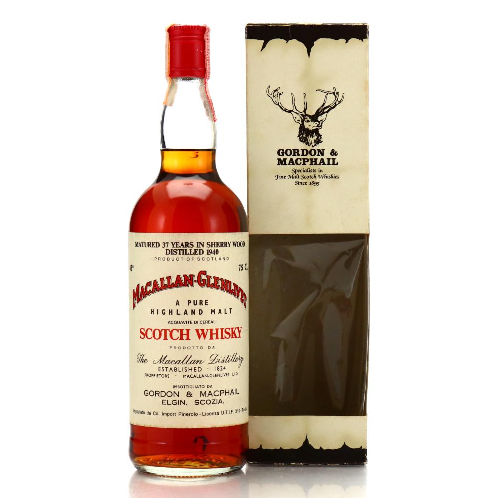 Macallan 1940 Gordon and MacPhail 37 Year Old / Co. Pinerolo Import