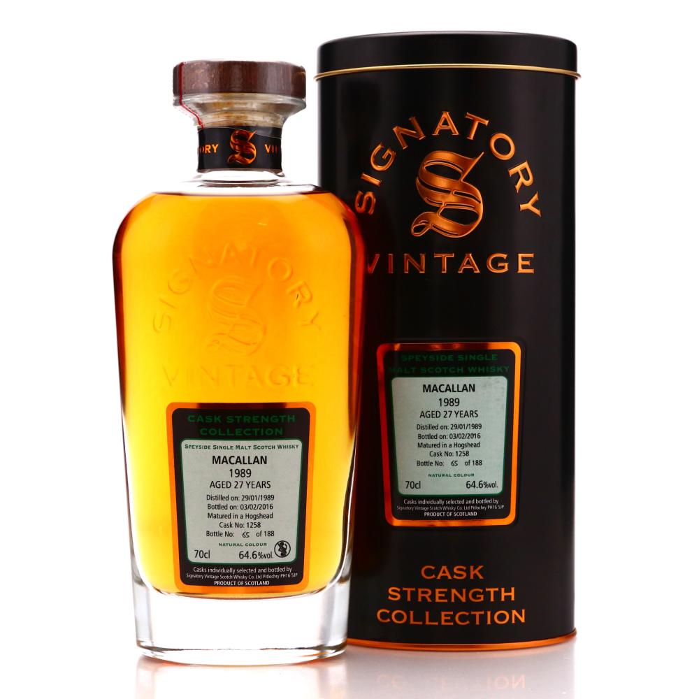 Macallan 1989 Signatory Vintage 27 Year Old Cask Strength