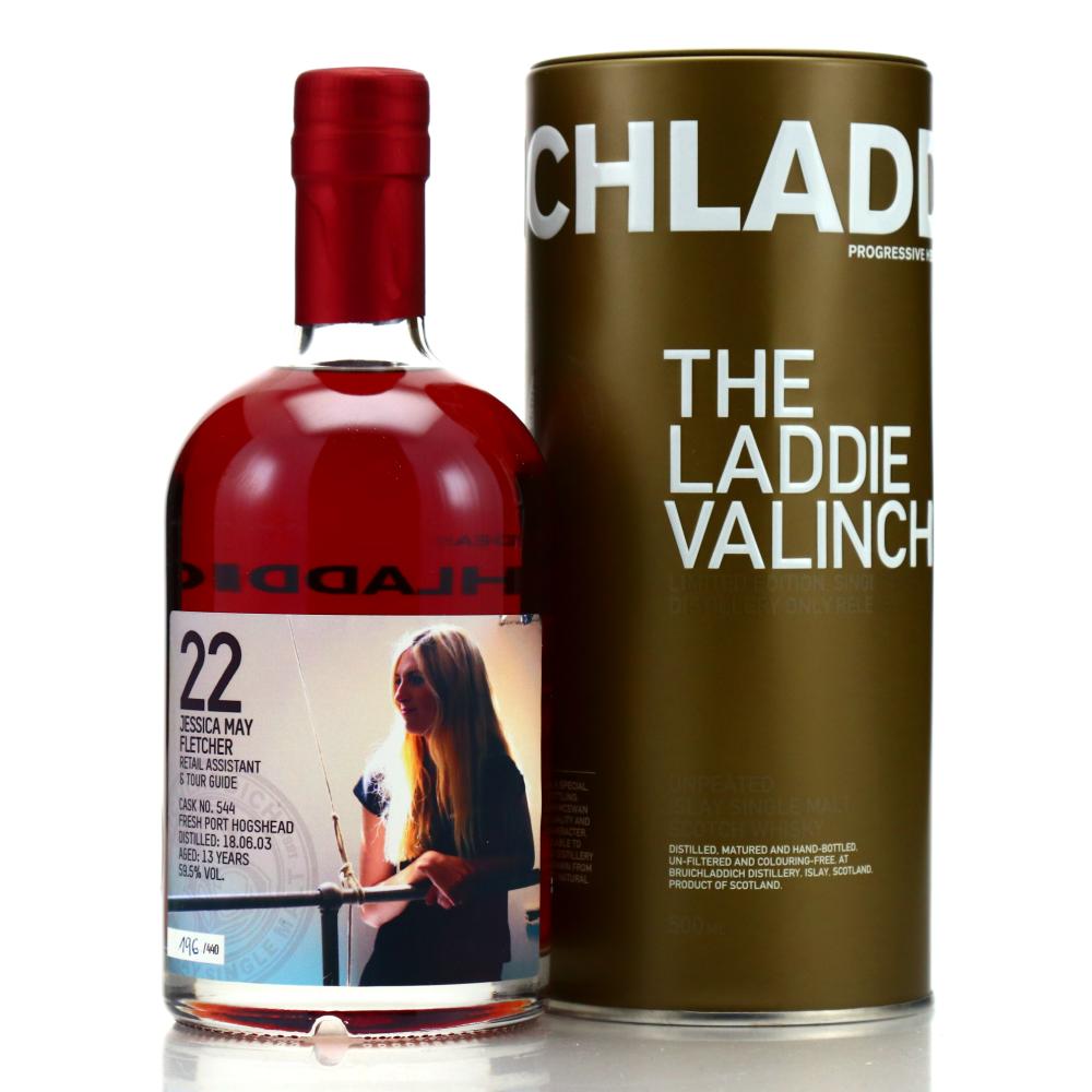 Bruichladdich 2003 Jessica May Fletcher Valinch 13 Year Old / Fresh Port Hogshead - Signed