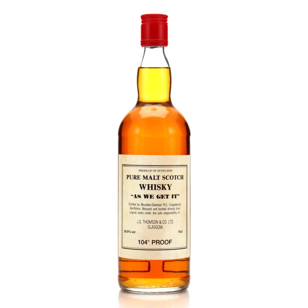 Macallan As We Get It 104 Proof 1980s
