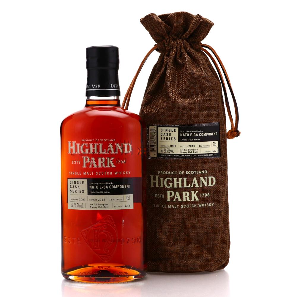 Highland Park 2001 Single Sherry Cask 16 Year Old #652 / NATO E-3A Component