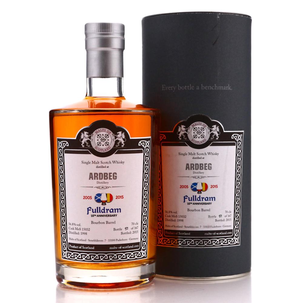 Ardbeg 1998 Malts of Scotland Bourbon Barrel / Fulldram 10th Anniversary
