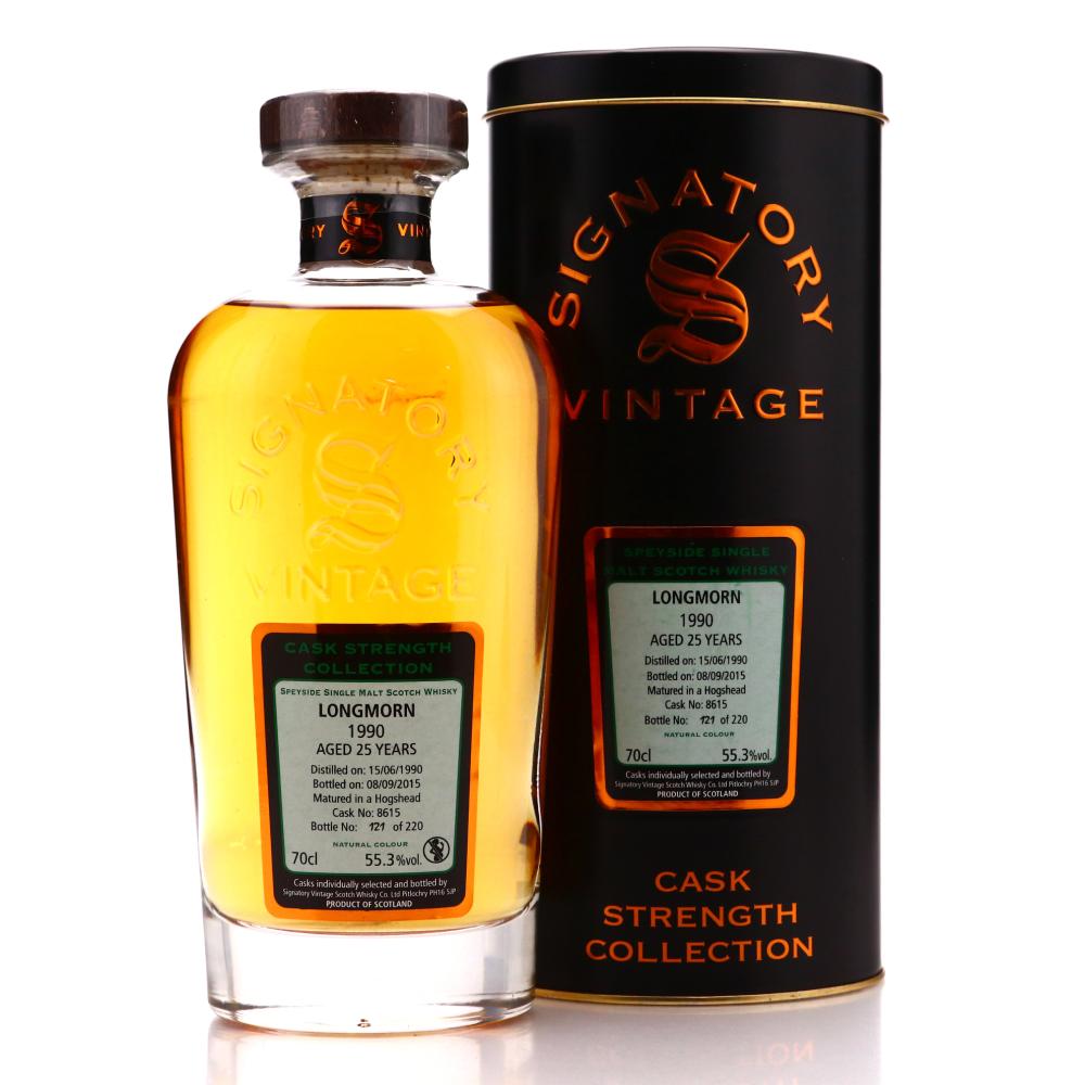 Longmorn 1990 Signatory Vintage 25 Year Old Cask Strength