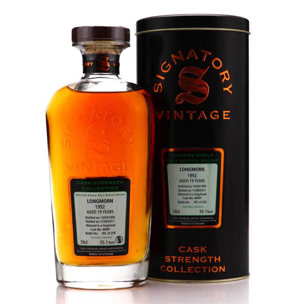 Longmorn 1992 Signatory Vintage 19 Year Old Cask Strength