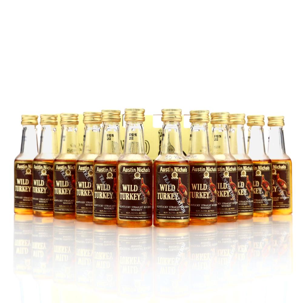 Wild Turkey Kentucky Straight Bourbon 80 Proof Miniature x 12
