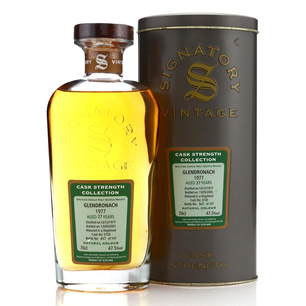 Glendronach 1977 Signatory Vintage 27 Year Old Cask Strength