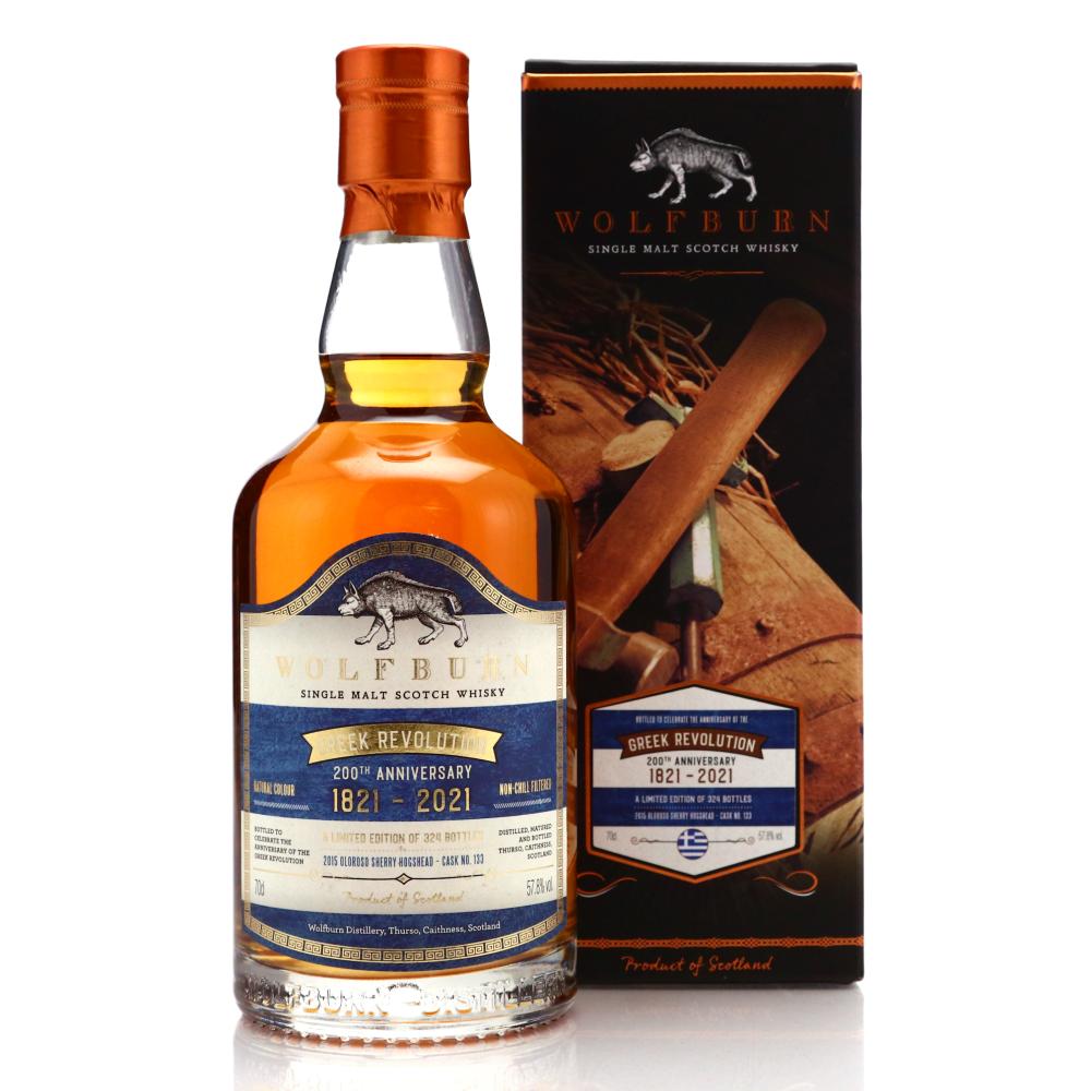 Wolfburn 2015 Single Sherry Cask #133 / Greek Revolution 200th Anniversary-Signed by Iain Kerr