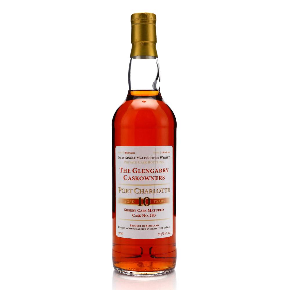 Port Charlotte 2001 Private Cask 10 Year Old #283 / The Glengarry Caskowners