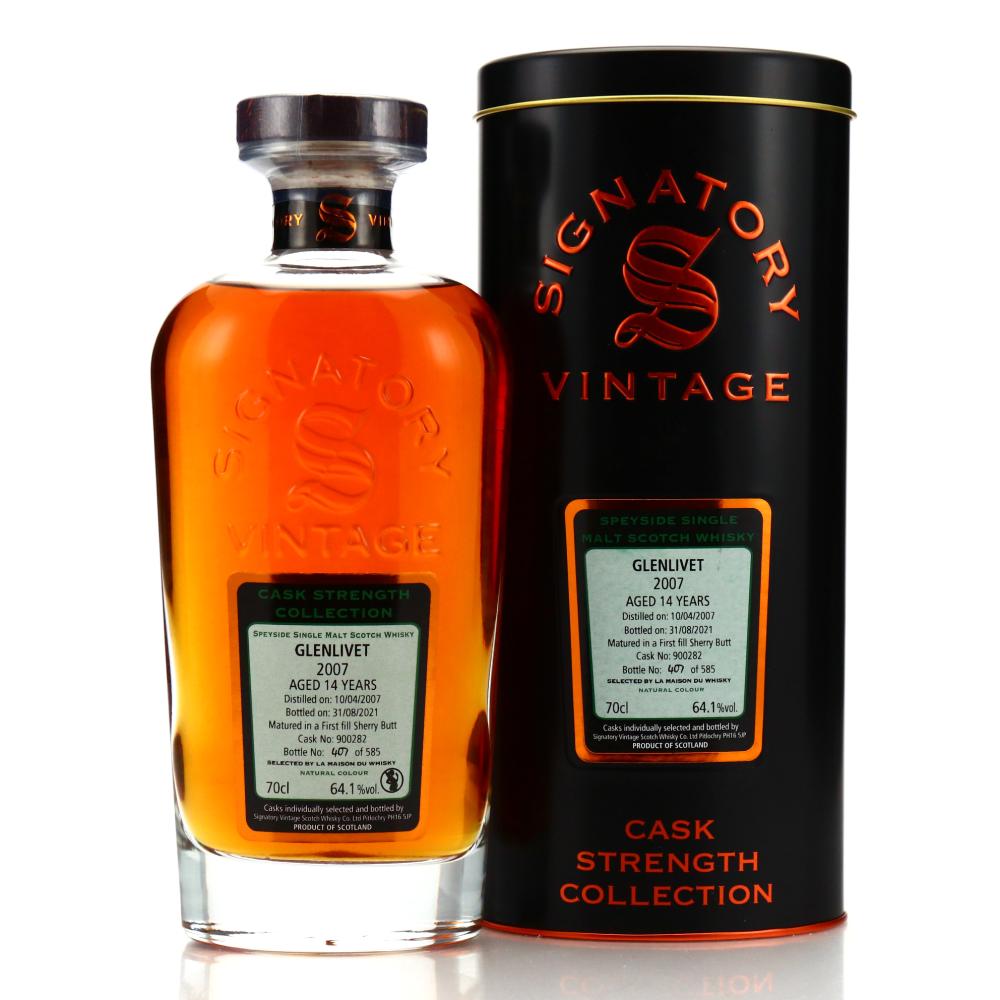 Glenlivet 2007 Signatory Vintage 14 Year Old Cask Strength