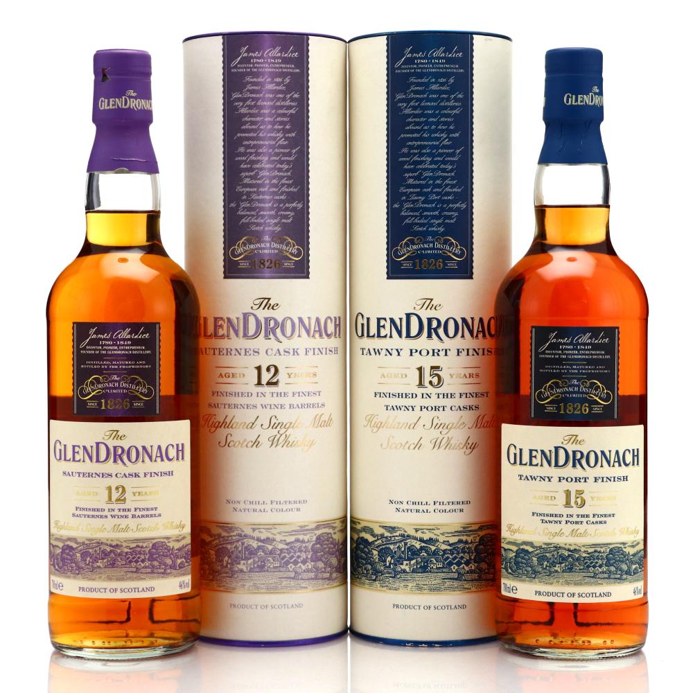 Glendronach 12 & 15 Year Old Cask Finish 70cl x 2