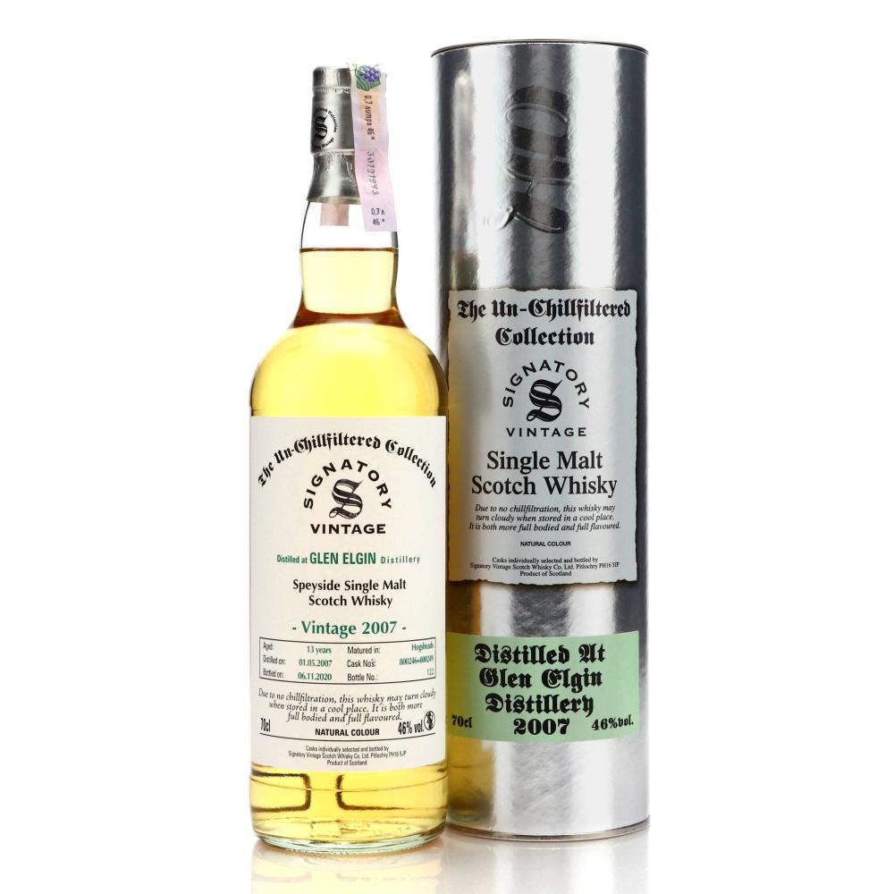 Glen Elgin 2007 Signatory Vintage 13 Year Old