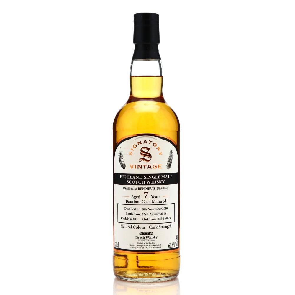Ben Nevis 2010 Signatory Vintage 7 Year Old / Kirsch Whisky