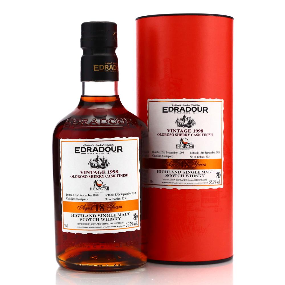 Edradour 1998 Oloroso Sherry Cask Finish 18 Year Old / The Nectar 10th Anniversary
