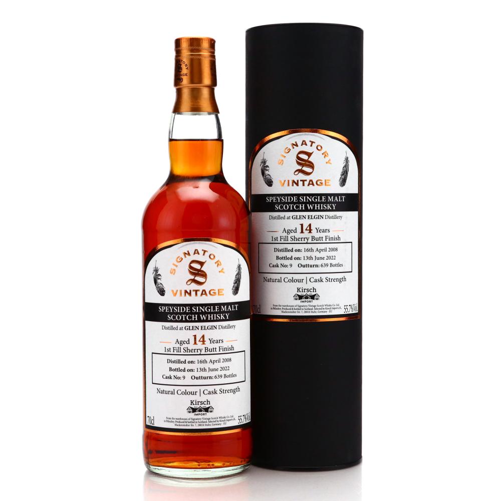 Glen Elgin 2008 Signatory Vintage 14 Year Old / Kirsch Import