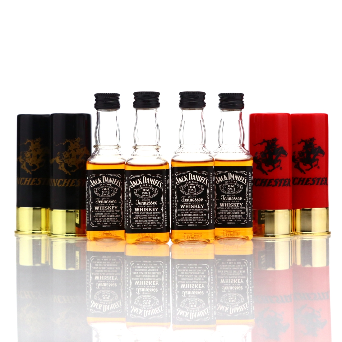 Jack Daniel's Old No.7 Brand Winchester Shotgun Cartridge Miniature Gift Pack x 2 / Signed