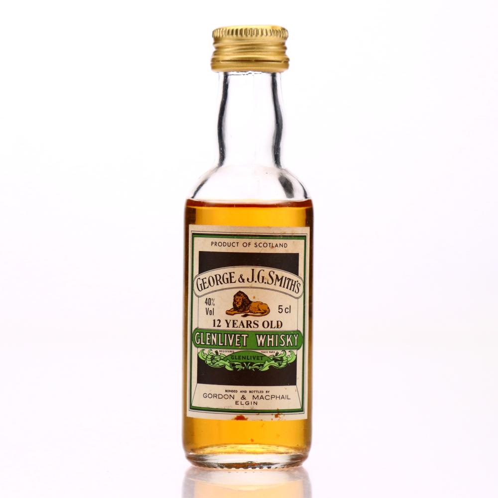 Glenlivet 12 Year Old Gordon and MacPhail Miniature 1980s