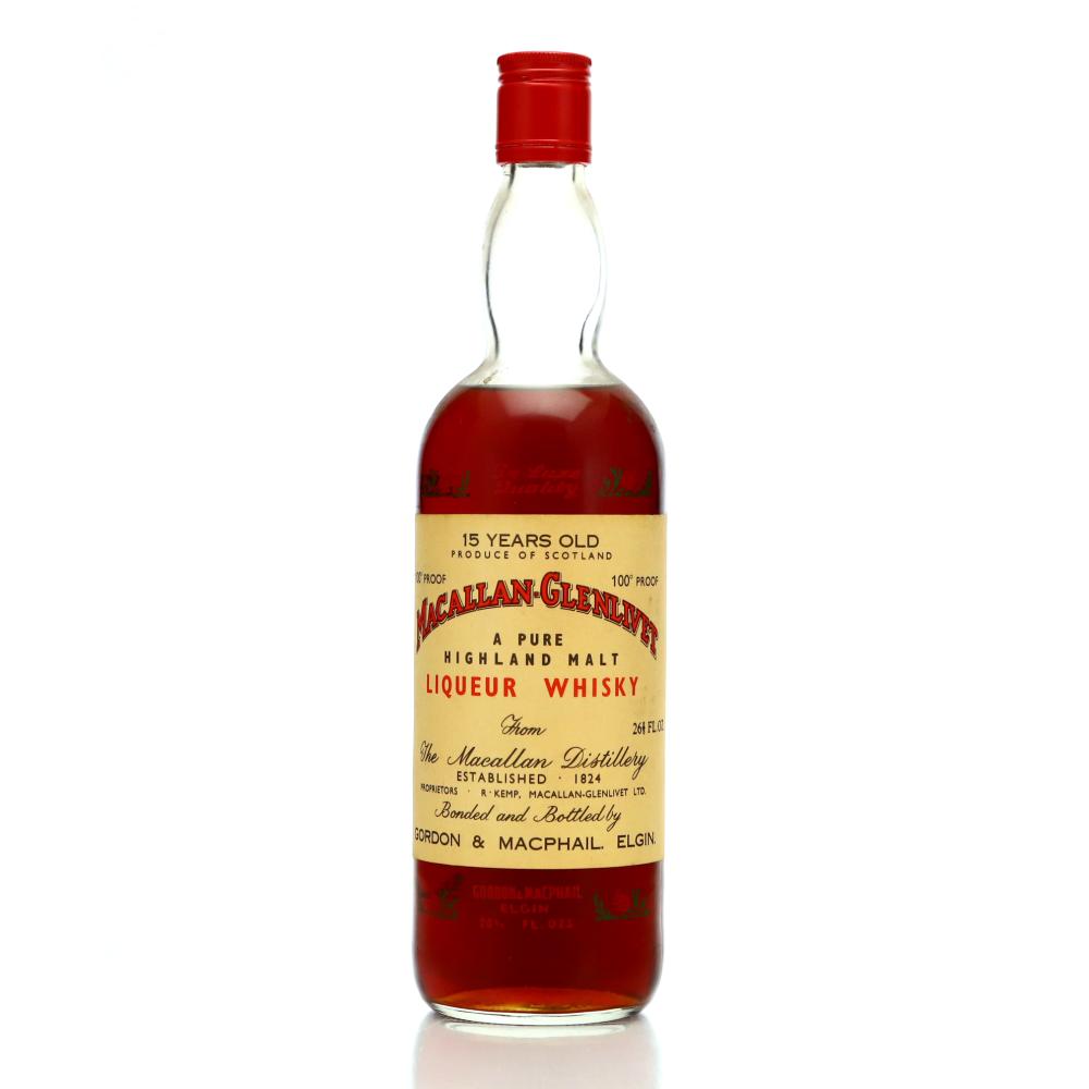 Macallan 15 Year Old Gordon and MacPhail 100 proof 1960s