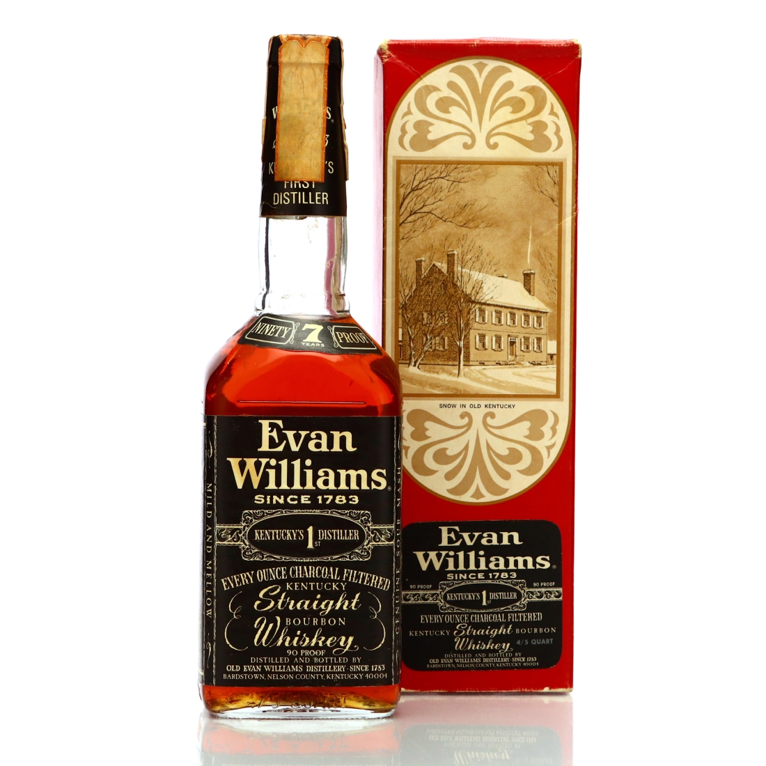 Evan Williams 7 Year Old Kentucky Straight Bourbon 1980