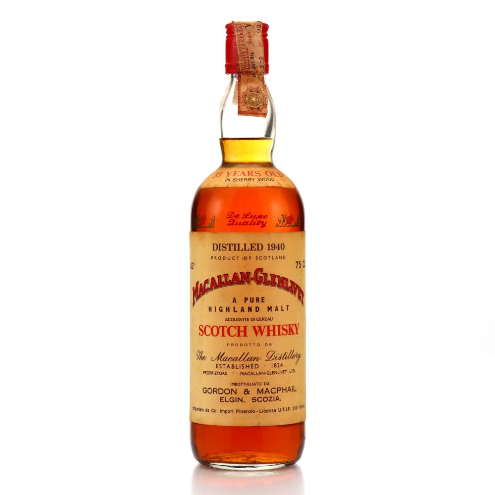 Macallan 1940 Gordon and MacPhail 33 Year Old / Co. Import