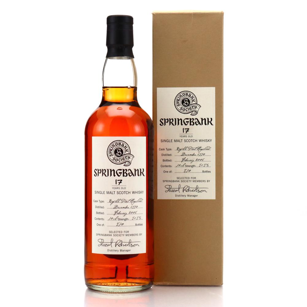 Springbank 1990 Springbank Society 17 Year Old / Refill Port Hogshead