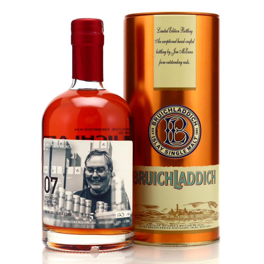 Bruichladdich 1989 Andy Ritchie Valinch 24 Year Old / Rioja Finish