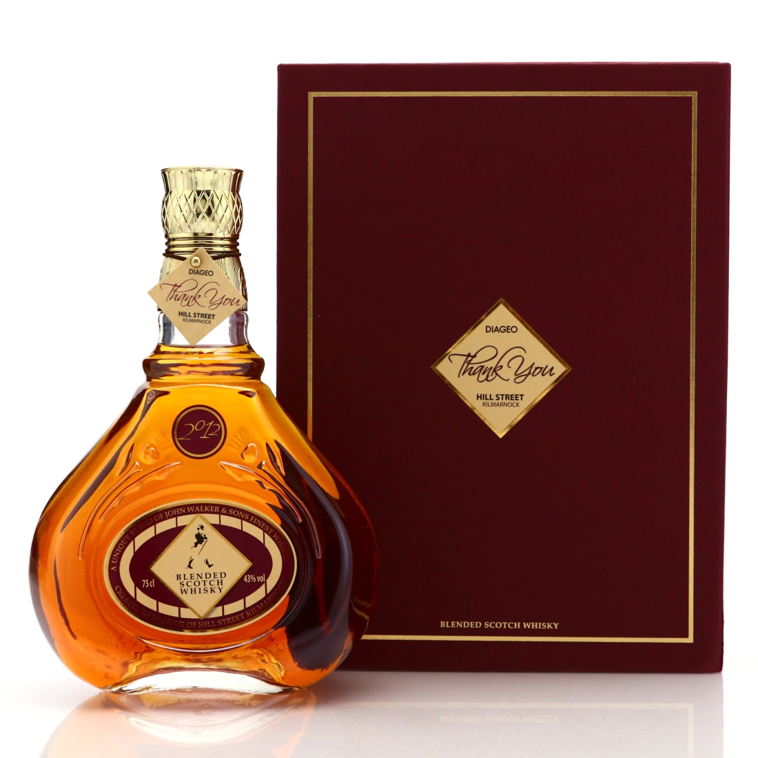 Johnnie Walker Scotch Whisky 75cl / Diageo Thank You to Hill Street Decanter