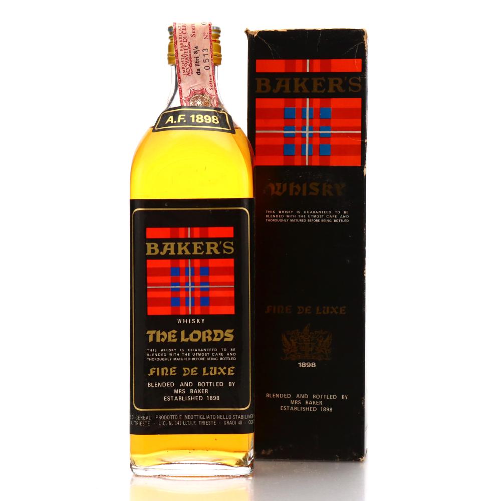 Baker's The Lords Fine de Luxe Whisky 1960s