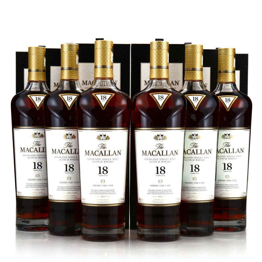 Macallan 18 Year Old Sherry Oak 2021 Release 6 x 70cl