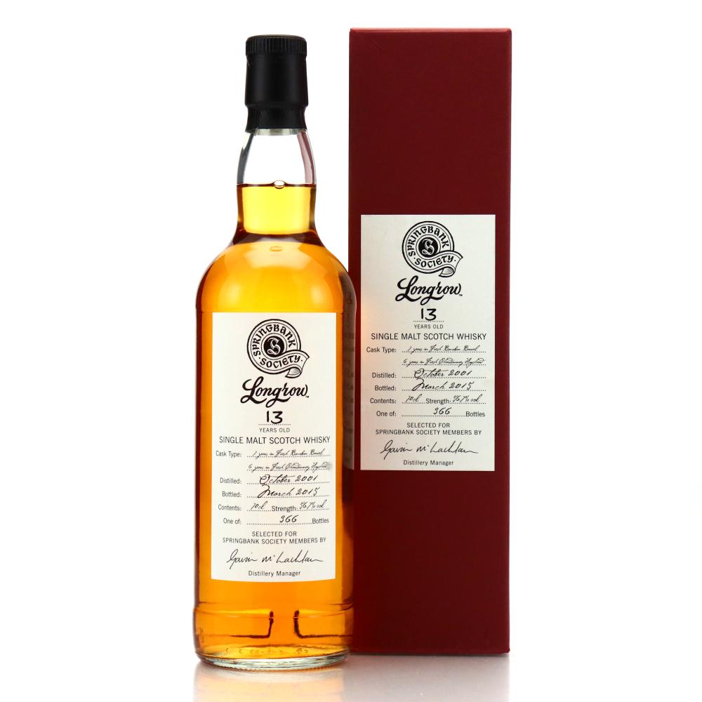 Longrow 2001 Springbank Society 13 Year Old / Bourbon & Chardonnay Cask