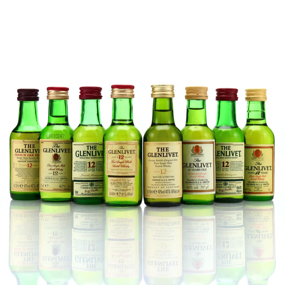 Glenlivet 12 Year Old Miniature x 8